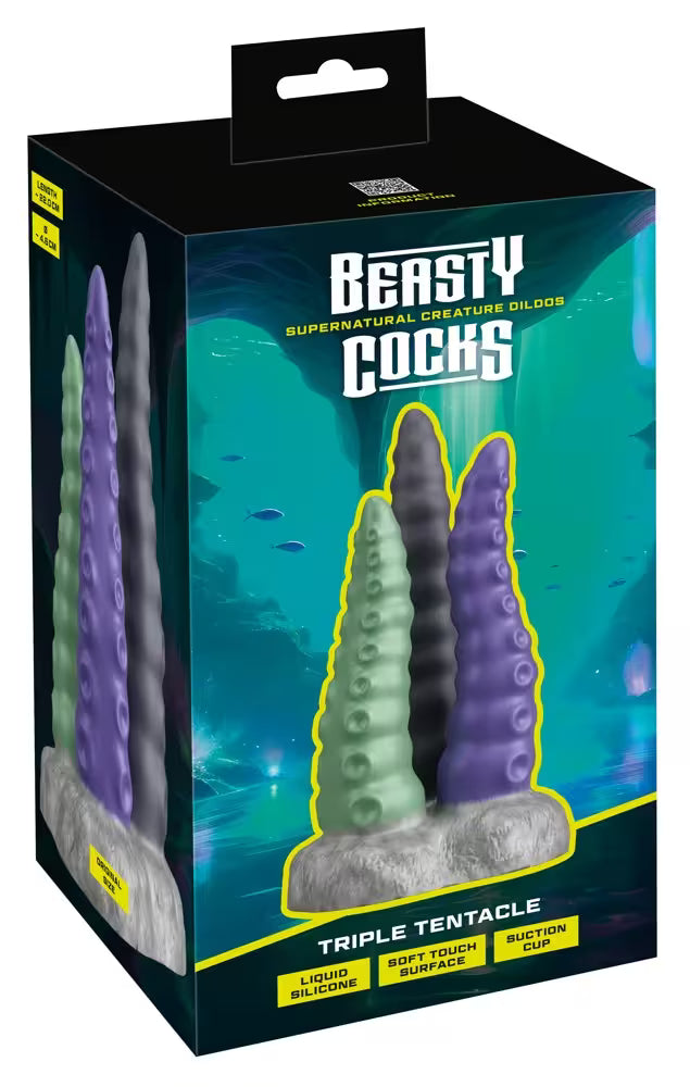 Triple Tentacle – Sextoy fantasy tentaculaire 22 cm Beasty Cocks Lovely Sins