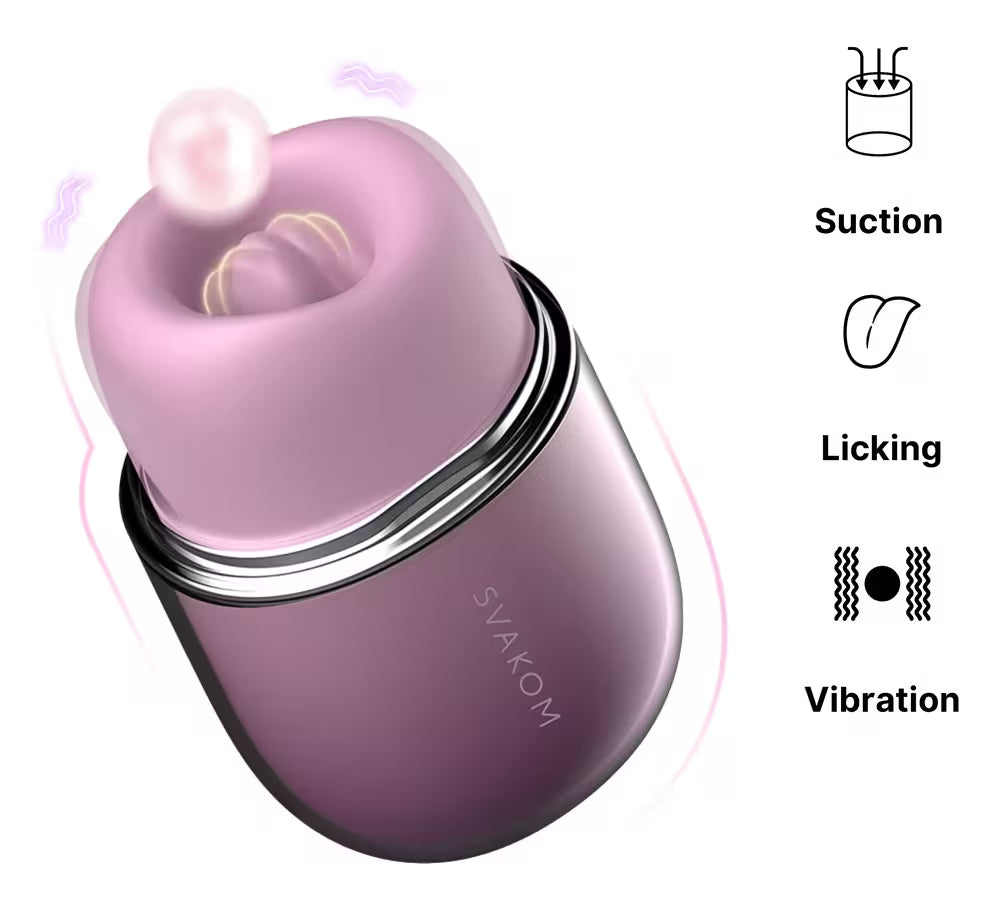 SVAKOM Klitty : stimulateur clitoridien avec léchage, aspiration et contrôle via application