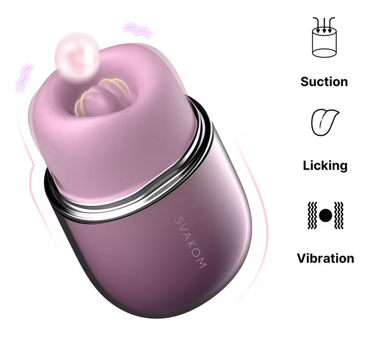 SVAKOM Klitty : stimulateur clitoridien avec léchage, aspiration et contrôle via application