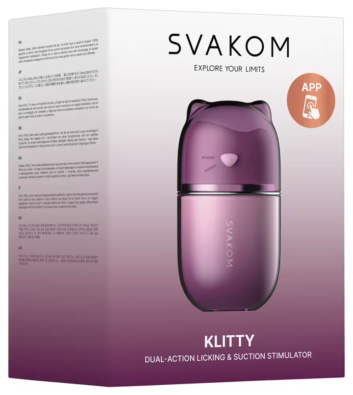 SVAKOM Klitty : stimulateur clitoridien avec léchage, aspiration et contrôle via application