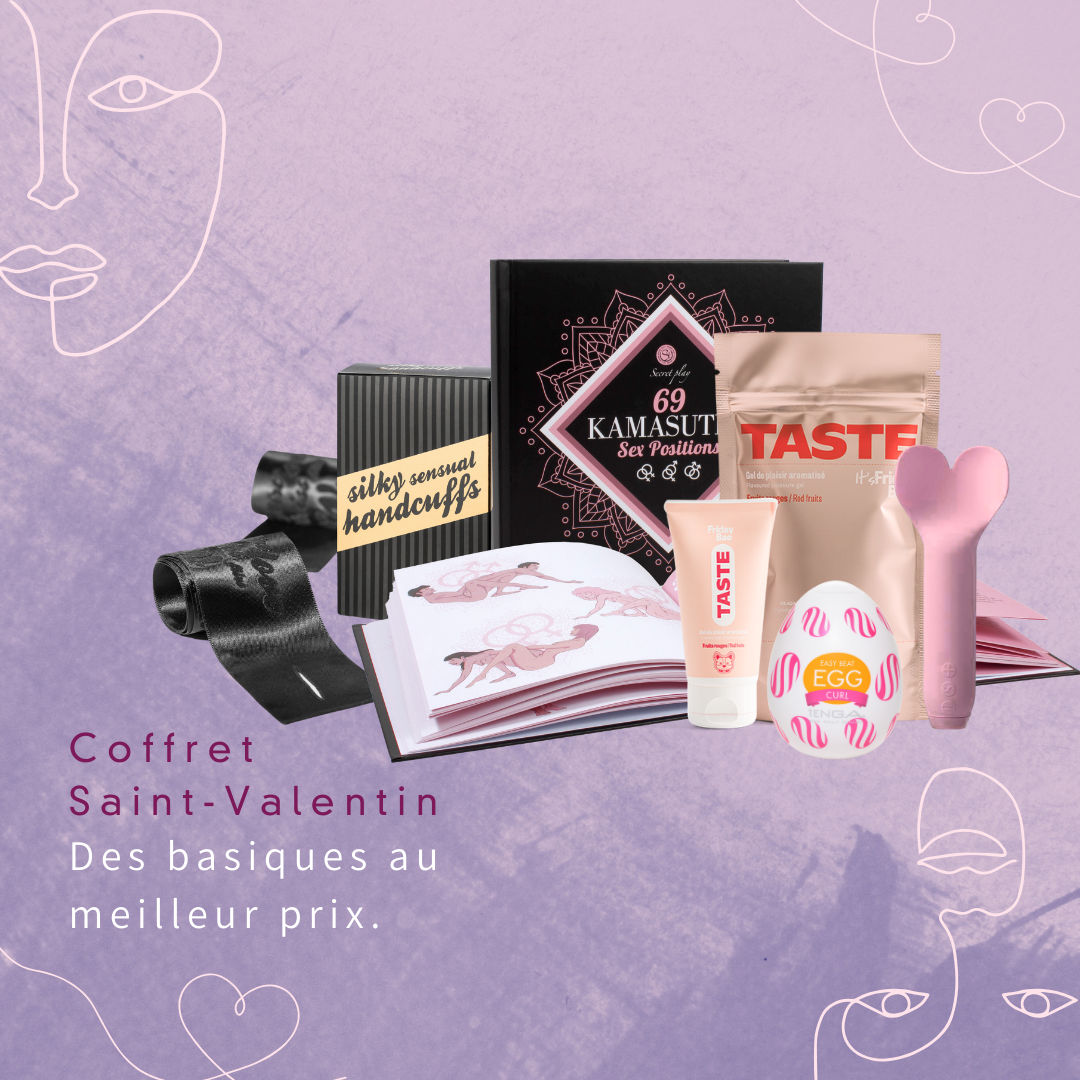 Coffret érotique inclusif pour idée de cadeau Saint-Valentin 