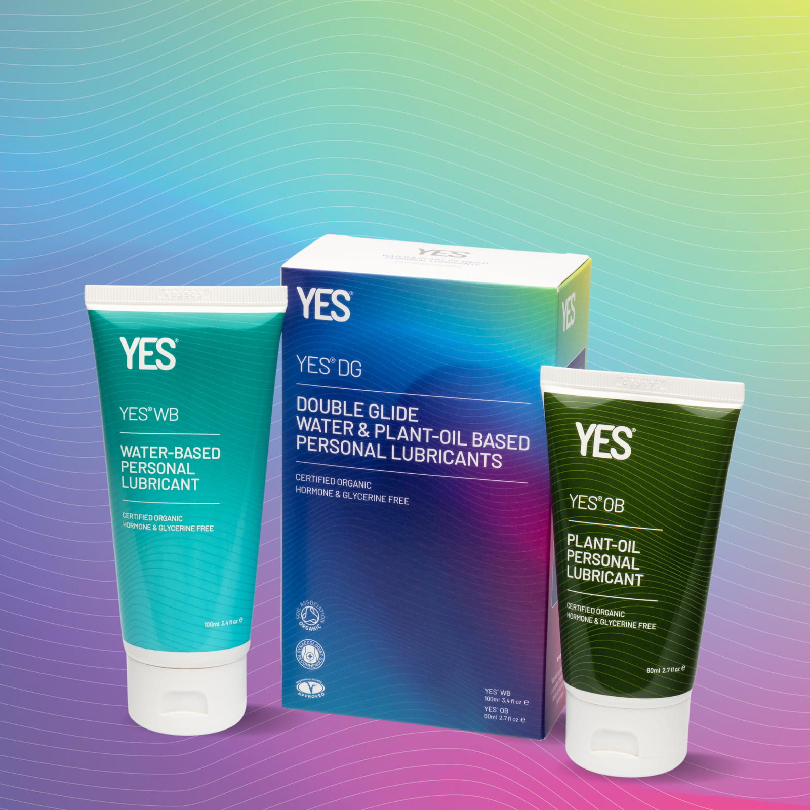 YES DG - Double Glide Duo de Lubrifiants Naturels et bio YES  Lovely Sins Love Shop