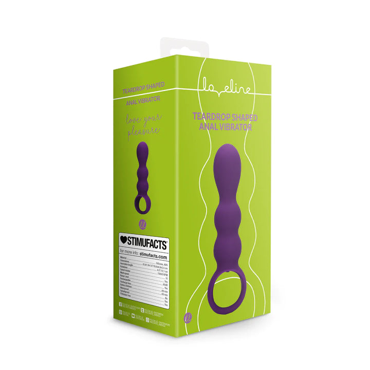 Loveline - Vibromasseur Anal en Forme de Goutte - Clear Purple - Lovely Sins