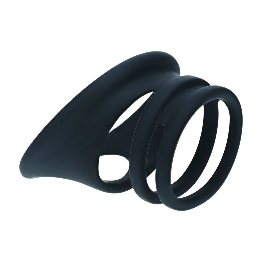 Set de 4 Cockrings en Silicone Noir – Levelz by Shots
