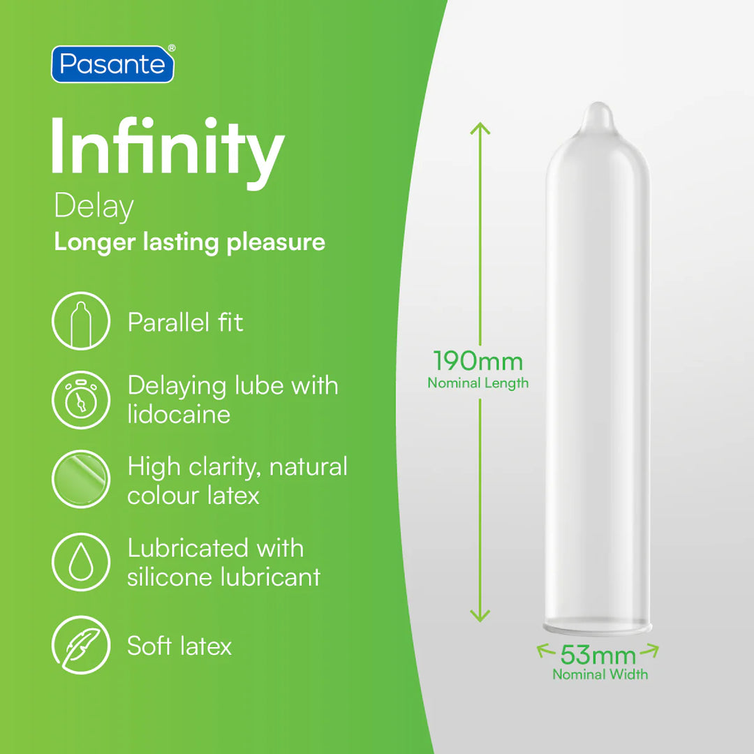 Pasante Infinity 3 Pack – Préservatifs confortables Pasante Lovely Sins