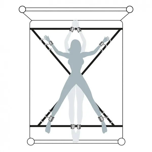 Sangles et contraintes en croix Keep Still - Lovely Sins