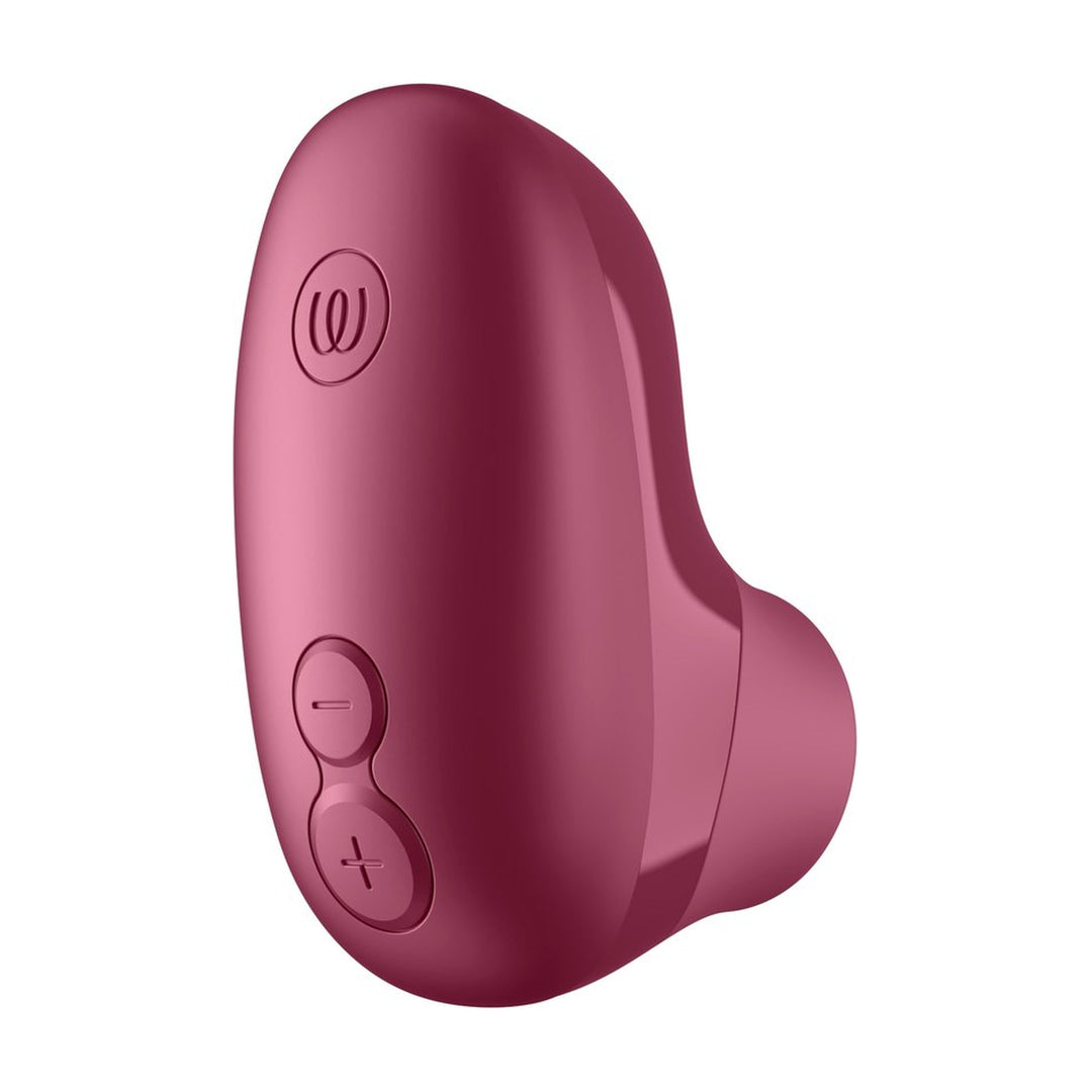 Womanizer Snap, stimulateur clitoridien Pleasure Air, couleur Baie intense, vue de profil