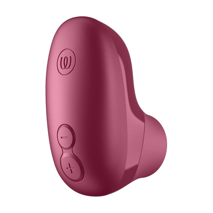 Womanizer Snap, stimulateur clitoridien Pleasure Air, couleur Baie intense, vue de profil