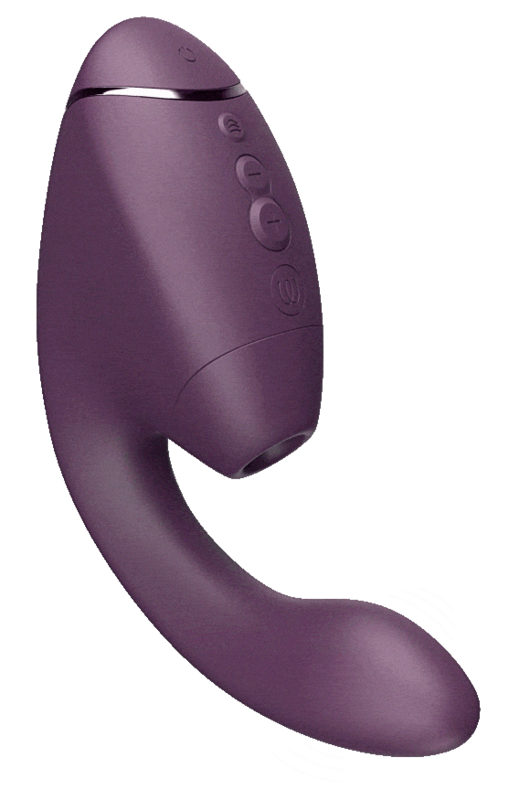 Womanizer next duo double stimulateur vibrant et air pulsé violet