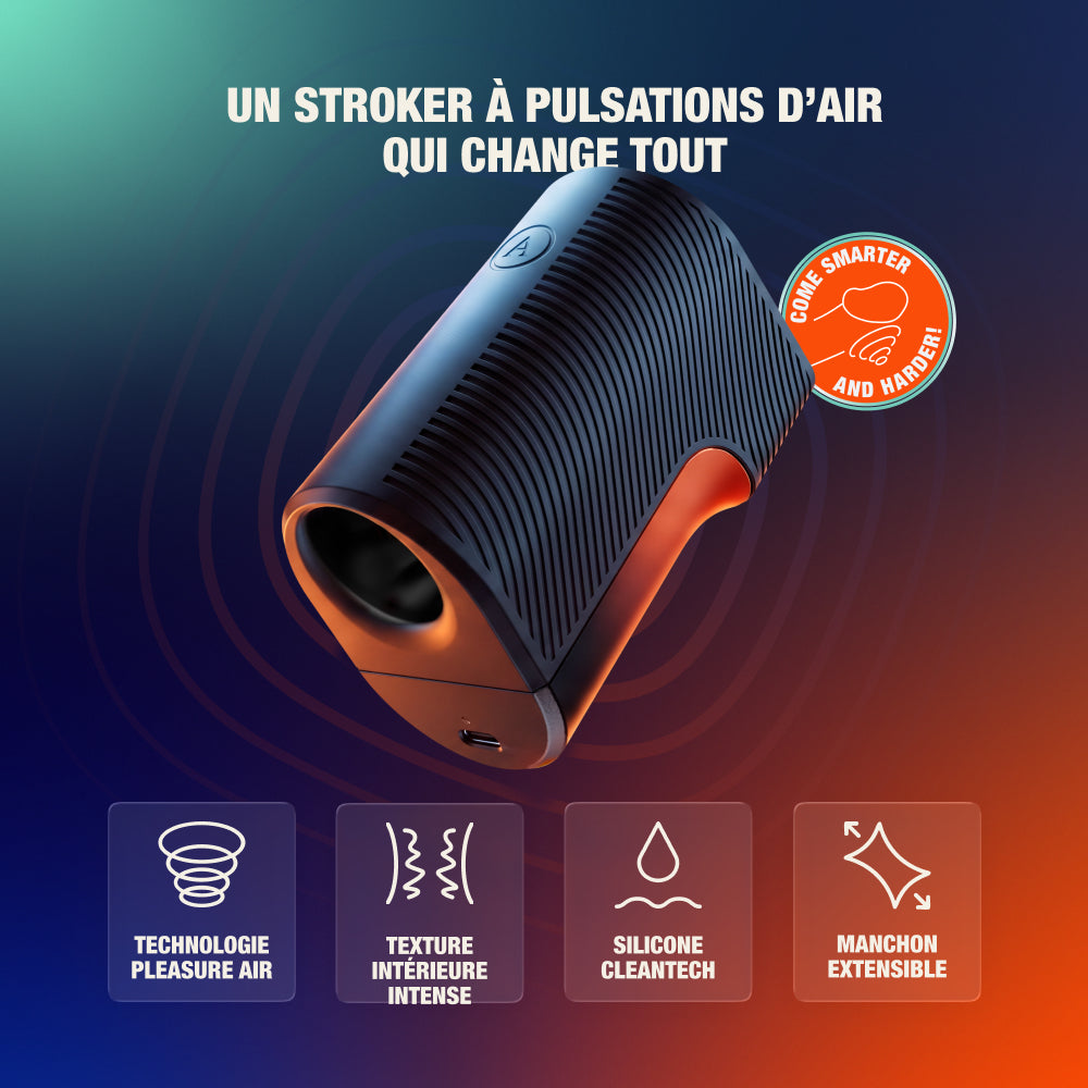 Arcwave Air : technologie Pleasure Air, texture intérieure intense, silicone CleanTech, manchon extensible
