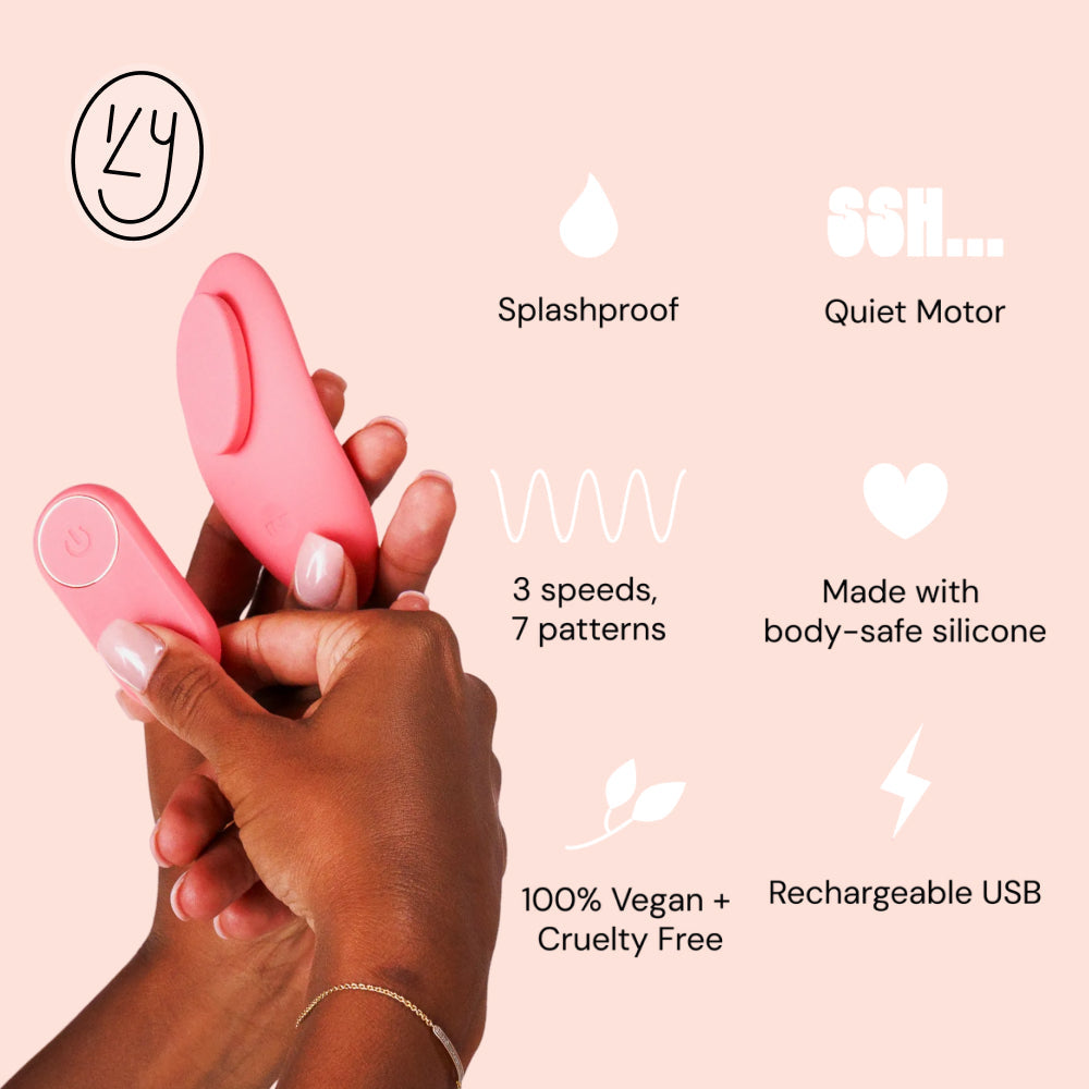 ILY The Panty Vibe : silencieux, 3 vitesses, 7 motifs, silicone, vegan, rechargeable USB