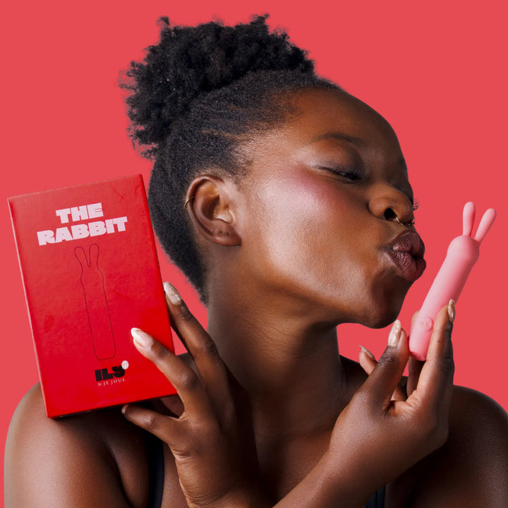 ILY The Rabbit, mini vibromasseur rose, avec sa boîte The Rabbit