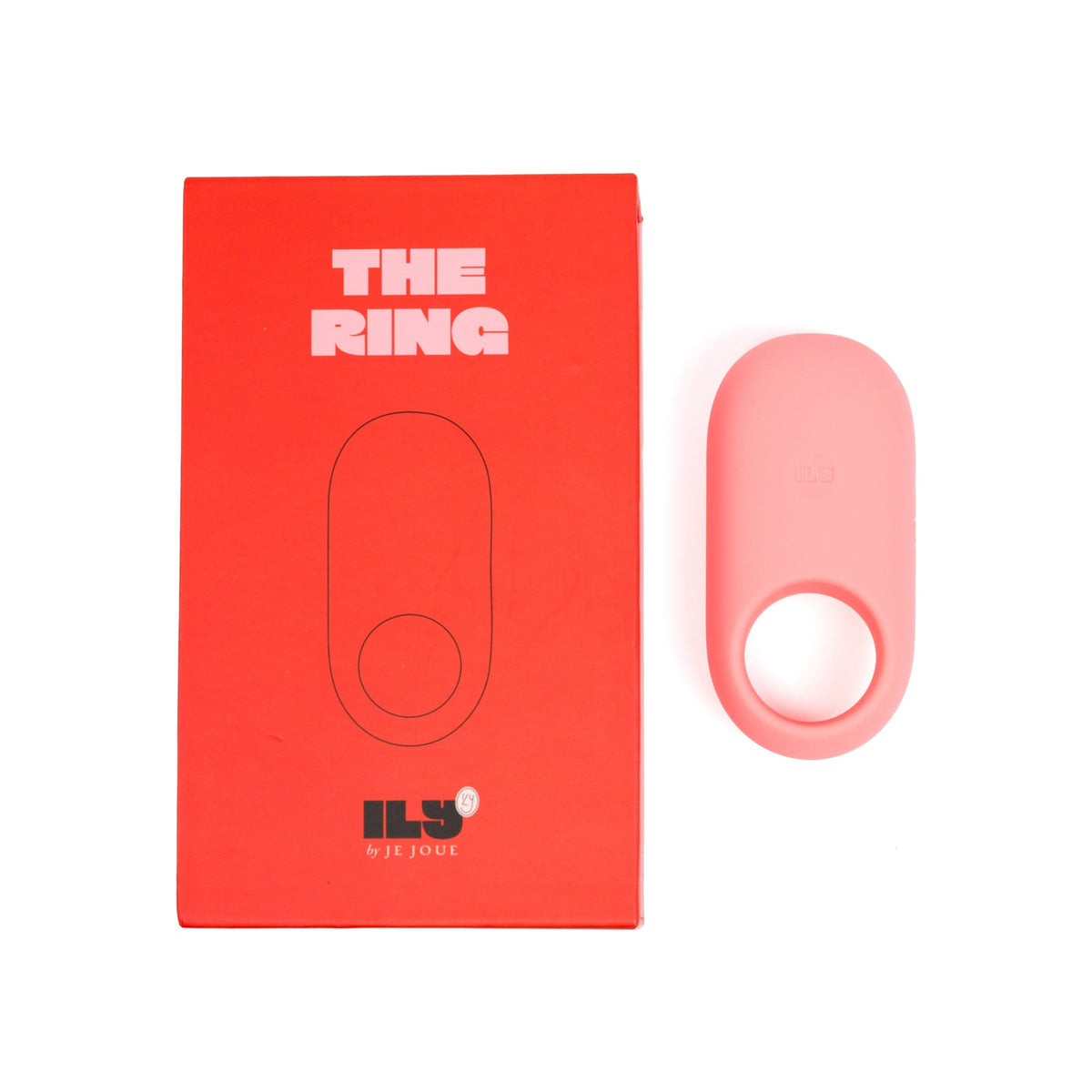 Anneau vibrant ILY The Ring de Je Joue et sa boîte rouge