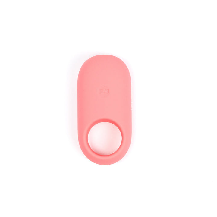 Anneau vibrant ILY The Ring en silicone rose vu de dessus