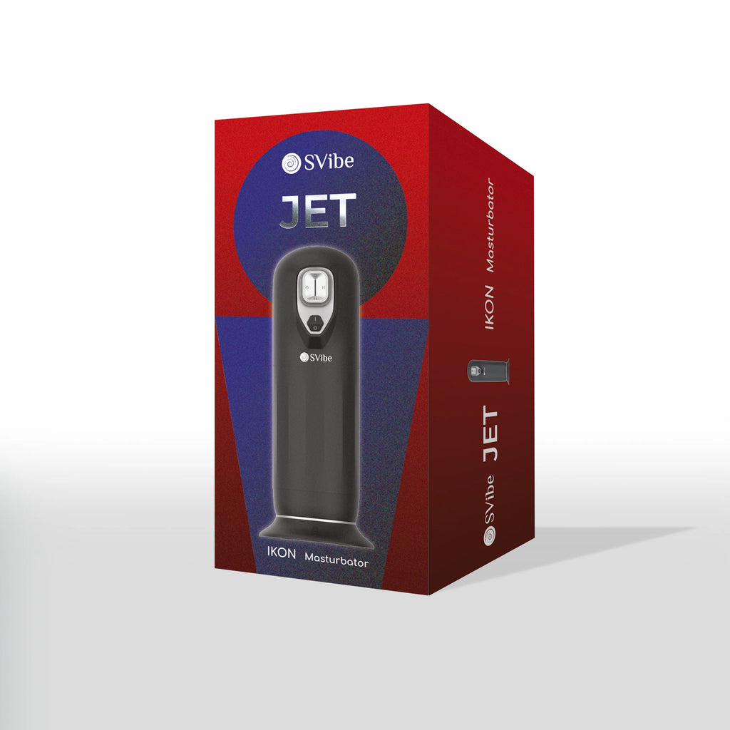 Masturbateur Svibe Ikon Jet avec mouvements de va-et-vient et vibrations ciblées sur le gland.