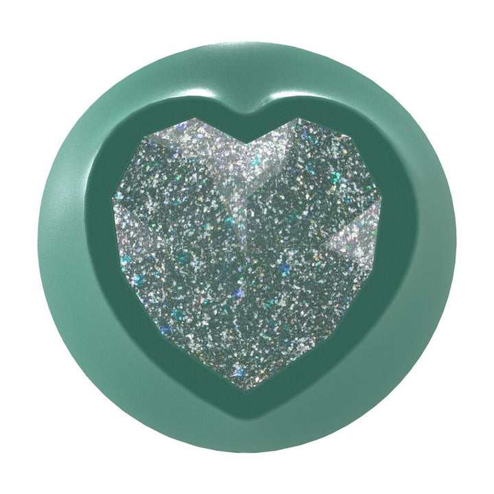 Base en forme de cœur à paillettes du vibromasseur Dual Rabbit Loveline, qui s&