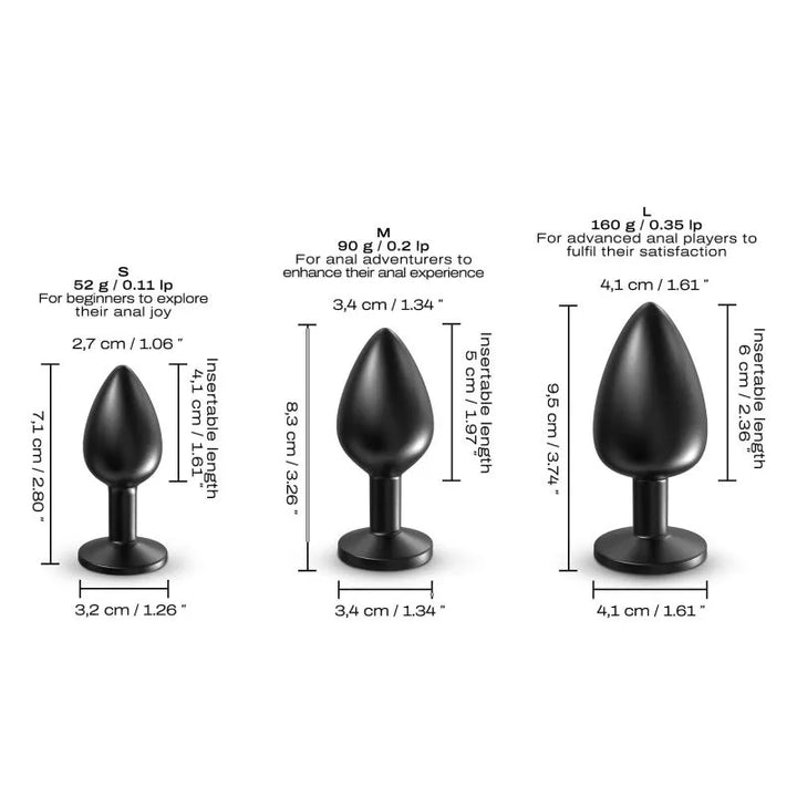 Dorcel - Onix Plug en alluminium noir mat - Lovely Sins